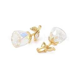 Pendentifs avec zircon cubiques à micro-pavés en laiton&nbsp;CU-CBA8C34-01G-01