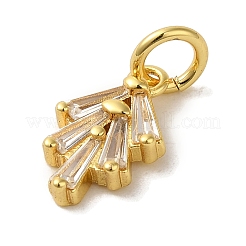 Pendenti in zirconi cubici trasparenti in micro pavè di ottone&nbsp;KK-R162-025G