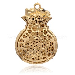 Goldener überzogener Legierung Rhinestone-Emaille großen Anhänger&nbsp;RB-J549-02G
