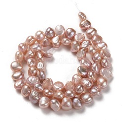 Fili di perle di perle d'acqua dolce coltivate naturali&nbsp;PEAR-L033-45B
