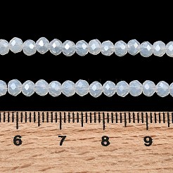 Abalorios de vidrio de cristal del rondelle hebras&nbsp;EGLA-F049C-01