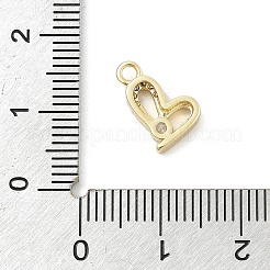 Ciondoli in ottone zirconi chiari micro pavé&nbsp;KK-B130-02G-04