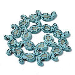 Brins de perles synthétiques teintes en turquoise&nbsp;G-A218-01B