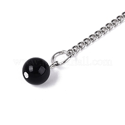 Colgantes de péndulo de obsidiana natural&nbsp;AJEW-N005-01G