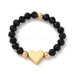 Bagues en quartz tourmaliné naturel&nbsp;RJEW-TA00199-03