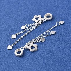 925 europäischer Anhänger in Form einer Blume aus Sterlingsilber mit Herzquaste&nbsp;STER-K187-01S