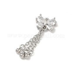 Messing micro pave klare zirkonia anhänger&nbsp;KK-D228-02P-01