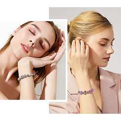 304 Edelstahl europäische runde Schlangenkettenarmbänder&nbsp;MAK-UN0001-15P