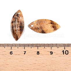 Sprühlackierte Anhänger aus natürlicher Akoya-Muschel aus Perlmutt&nbsp;SHEL-T020-09