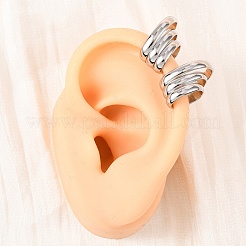 Boucles d'oreilles manchette triple C en acier inoxydable 304&nbsp;EJEW-K268-87P
