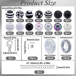 DIY-Schmucksets für runde Armbänder aus Acryl und Harz&nbsp;DIY-SC0026-21