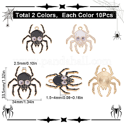 20 stücke 2 farben rack beschichtung legierung emaille anhänger&nbsp;ENAM-SC0004-18