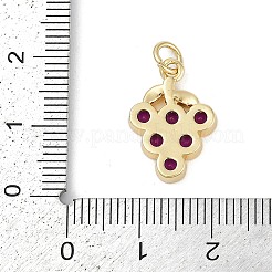 Cremagliera placcatura micro ottone spianare pendenti zirconi&nbsp;KK-H509-16G