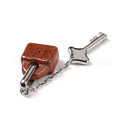 Pendentifs de jaspe rouge naturel&nbsp;G-B027-03E