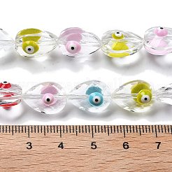 Handgemachte Glasperlen bösen Blick Stränge&nbsp;LAMP-F035-15A