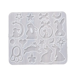 Kaninchen Ohrringe Anhänger DIY Silikonform&nbsp;X1-DIY-Q033-08B