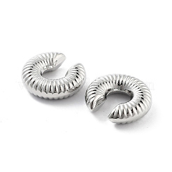 Orecchini con polsino ad anello testurizzato in ottone&nbsp;EJEW-R150-02P-A