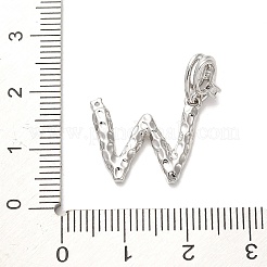 Dijes colgantes europeos de circonio cúbico micro pavé de latón chapado en estante&nbsp;KK-L210-015P-W