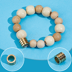 20 pz 304 perline europee in acciaio inossidabile&nbsp;STAS-BBC0009-81G