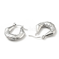 Orecchini a cerchio con croce a goccia in acciaio inossidabile 304 anti-ossidazione per donna&nbsp;EJEW-G293-09P
