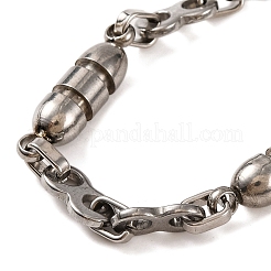 Braccialetti a catena a 8 maglie in acciaio inossidabile 201 anti-ossidazione&nbsp;BJEW-B078-74P