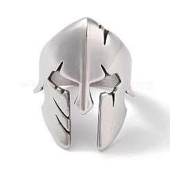 Anlaufgeschützte Fingerringe aus 304 Edelstahl mit Spartan-Soldatenhelm für Männer&nbsp;RJEW-U005-05AS