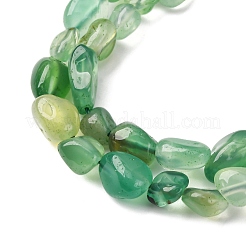 Natürliche grüne Onyx Achat Perlen Stränge&nbsp;G-K395-A08-01