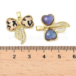 Ottone micro spianare pendenti zirconi&nbsp;KK-C158-01G