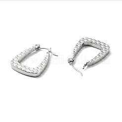 Orecchini a cerchio trapezoidali in acciaio inossidabile 304 anti-ossidazione per donna&nbsp;EJEW-A076-07P