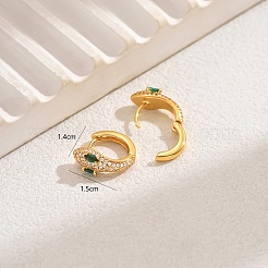 Orecchini a cerchio in ottone a forma di serpente alla moda&nbsp;ML3202