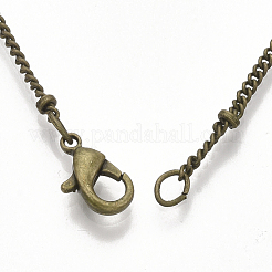 Fabricación de collar de cadena de acera de hierro recubierto de latón&nbsp;MAK-T006-01AB