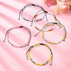 Bracciale da donna con perline intrecciate con semi di vetro&nbsp;BJEW-JB09628