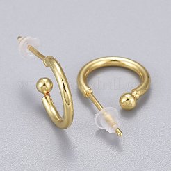 Clous d'oreilles en laiton&nbsp;EJEW-K083-13G