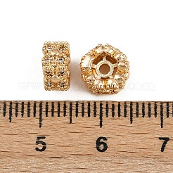 Messing Micro Pave klare Zirkonia Perlen&nbsp;KK-C115-18G