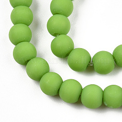 Chapelets de perles en verre opaques&nbsp;GLAA-T032-P4mm-MD06