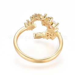Verstellbare Messing-Fingerringe&nbsp;X-RJEW-G096-37G