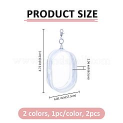 2 bolsa de plástico transparente con cremallera para almacenamiento en 2 colores.&nbsp;ABAG-FH0001-16A