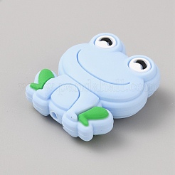 Frosch-Fokalperlen aus umweltfreundlichem Silikon in Lebensmittelqualität&nbsp;SIL-WH0006-29D