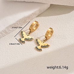 Creolen aus Edelstahl mit Metallvogel 201 für Damen&nbsp;SE6238-3
