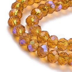 FilI di perline in vetro placcato&nbsp;EGLA-A034-T4mm-L01