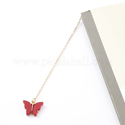 Marque-pages pendentifs tête de mort en laiton émaillé&nbsp;AJEW-JK00169