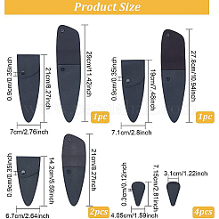 8 pz. 4 coperture protettive in pelle PU per punte di forbici&nbsp;FIND-BC0003-60
