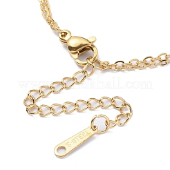 Braccialetti con ciondolo a forma di orso in acciaio inossidabile 304 per donna&nbsp;BJEW-E092-06G