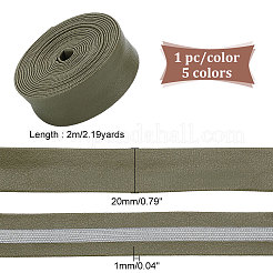 5 Stück 5 Farben flaches PU-Lederband mit gefalteter Kante&nbsp;LC-PH0001-09