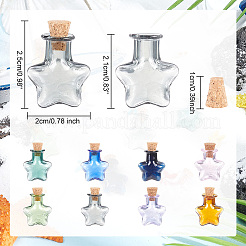 8 Stück 8 Farben Mini-Glasflaschen mit hohem Borosilikatgehalt&nbsp;BOTT-DR0001-01