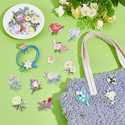 28 Stück bestickter Stoffaufnäher mit Blumenmotiv in 14 Stilen&nbsp;PATC-PH0001-32