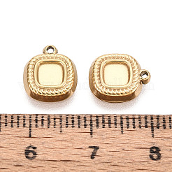 Cabochon-Fassungen für Anhänger aus Edelstahl 304&nbsp;STAS-T067-66G