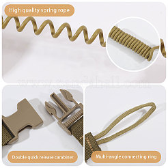 Cordón táctico de nailon con resorte para exteriores&nbsp;AJEW-WH0752-319A