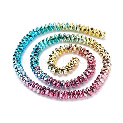 Regenbogenfarben galvanisieren nichtmagnetische synthetische Hämatitperlenstränge&nbsp;G-L489-F02