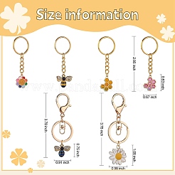 6 llavero con colgante de esmalte de aleación.&nbsp;KEYC-SW00003-03